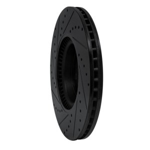 Mercedes-Benz GL320 Brake Rotor (1) - Front Right - R1 Concepts - Drilled & Slotted - Black - `07-`09